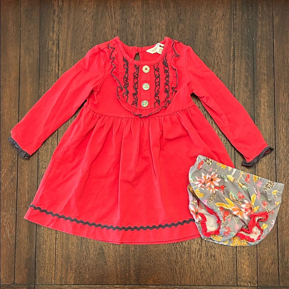 Matilda Jane Inspire Me Dress & Floral Diaper Cover